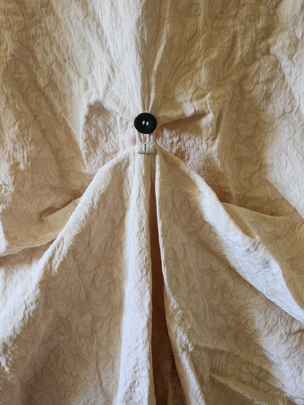 Shack Incorporated 100 % silk prairie Long Dress Drapey Cream Lagenlook Boho O/S - Picture 5 of 6